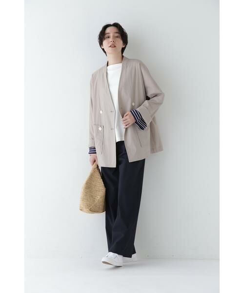 human woman / ヒューマンウーマン パンツ | ◆Ｐレーヨン麻ポプリンマーベルトセミワイドパンツ | 詳細25