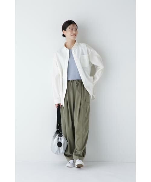 human woman / ヒューマンウーマン パンツ | ◆キュプラポリエステル フィブリルサテンストレッチパンツ | 詳細11