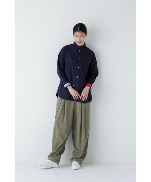 human woman / ヒューマンウーマン パンツ | ◆キュプラポリエステル フィブリルサテンストレッチパンツ | 詳細14