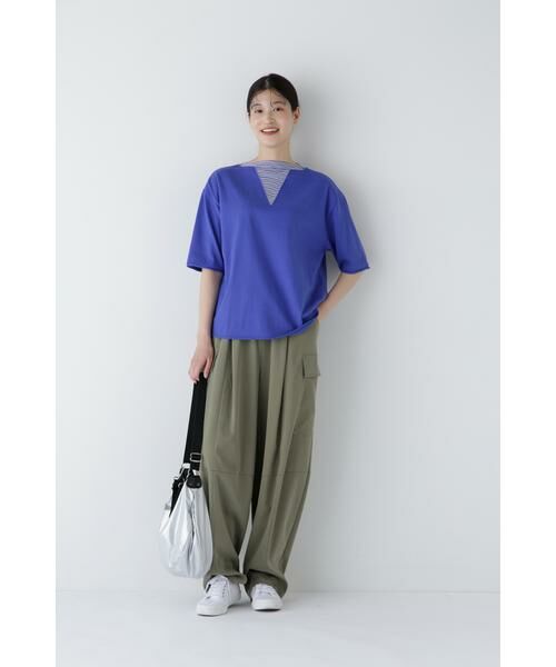 human woman / ヒューマンウーマン パンツ | ◆キュプラポリエステル フィブリルサテンストレッチパンツ | 詳細15