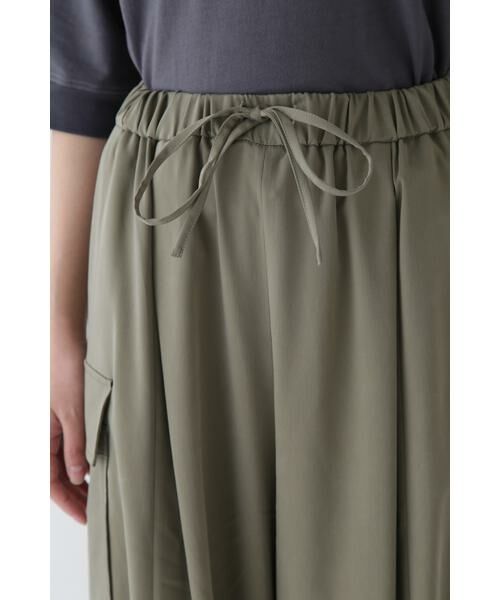 human woman / ヒューマンウーマン パンツ | ◆キュプラポリエステル フィブリルサテンストレッチパンツ | 詳細20