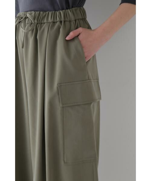 human woman / ヒューマンウーマン パンツ | ◆キュプラポリエステル フィブリルサテンストレッチパンツ | 詳細21