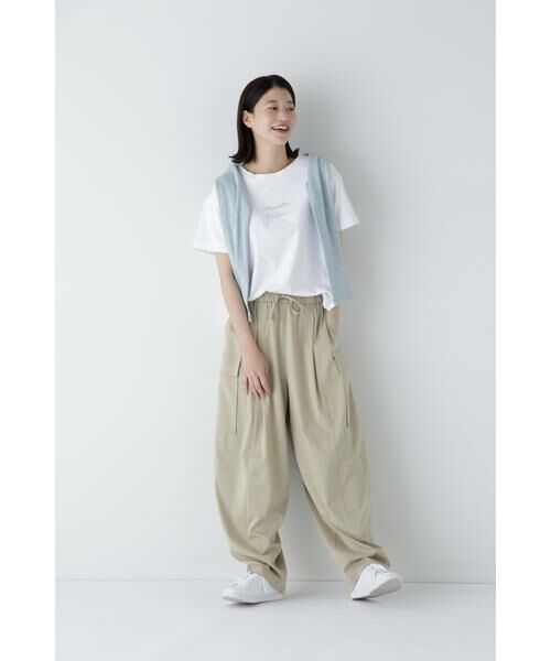 human woman / ヒューマンウーマン パンツ | ◆キュプラポリエステル フィブリルサテンストレッチパンツ | 詳細23