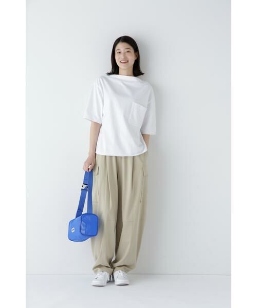 human woman / ヒューマンウーマン パンツ | ◆キュプラポリエステル フィブリルサテンストレッチパンツ | 詳細24