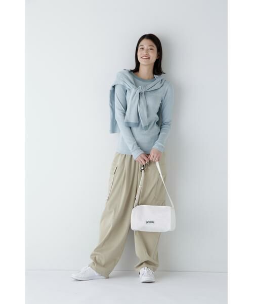 human woman / ヒューマンウーマン パンツ | ◆キュプラポリエステル フィブリルサテンストレッチパンツ | 詳細25