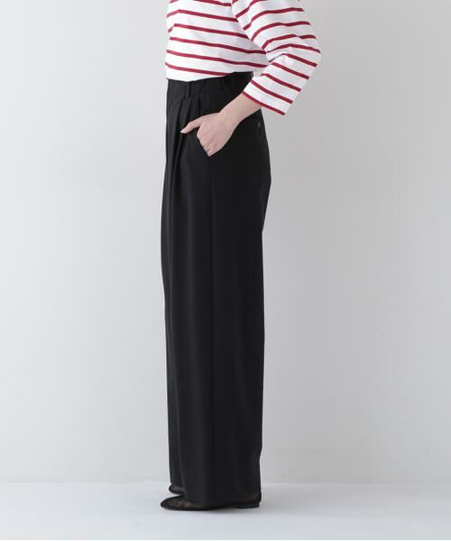 human woman / ヒューマンウーマン パンツ | ◆コットンナイロンポンチSTタックパンツ | 詳細5