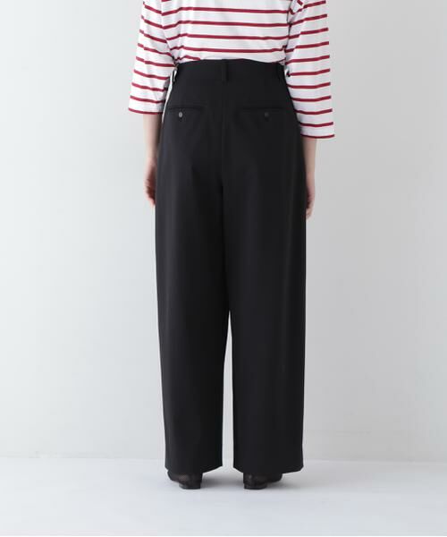 human woman / ヒューマンウーマン パンツ | ◆コットンナイロンポンチSTタックパンツ | 詳細6