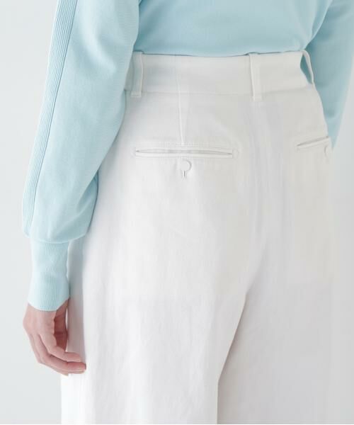 human woman / ヒューマンウーマン パンツ | ◆コットン麻カツラギタックパンツ | 詳細10