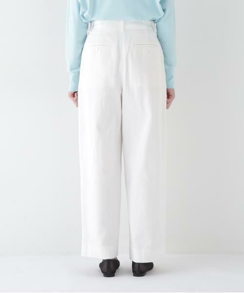 human woman / ヒューマンウーマン パンツ | ◆コットン麻カツラギタックパンツ | 詳細7