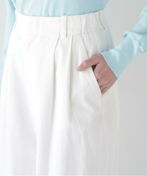 human woman / ヒューマンウーマン パンツ | ◆コットン麻カツラギタックパンツ | 詳細8