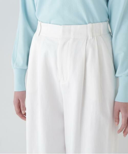 human woman / ヒューマンウーマン パンツ | ◆コットン麻カツラギタックパンツ | 詳細9