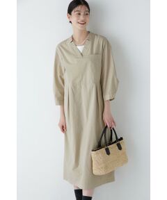 human woman / ヒューマンウーマン ワンピース | ◆製品染め刻み衿ワンピース