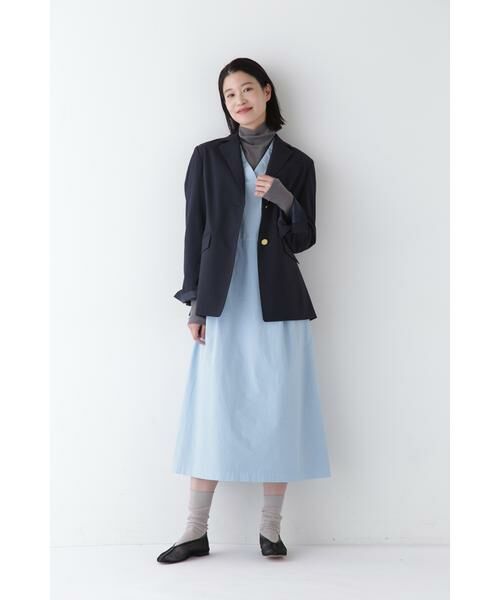 human woman / ヒューマンウーマン ワンピース | ◆製品染め刻み衿ワンピース | 詳細4