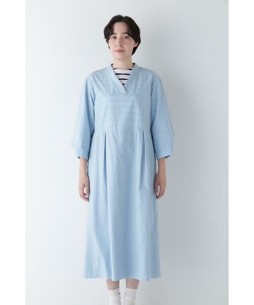 human woman / ヒューマンウーマン ワンピース | ◆製品染め刻み衿ワンピース | 詳細5