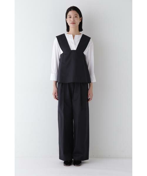 human woman / ヒューマンウーマン ワンピース | ◆コットンナイロンソフトツイルセットアップ | 詳細7