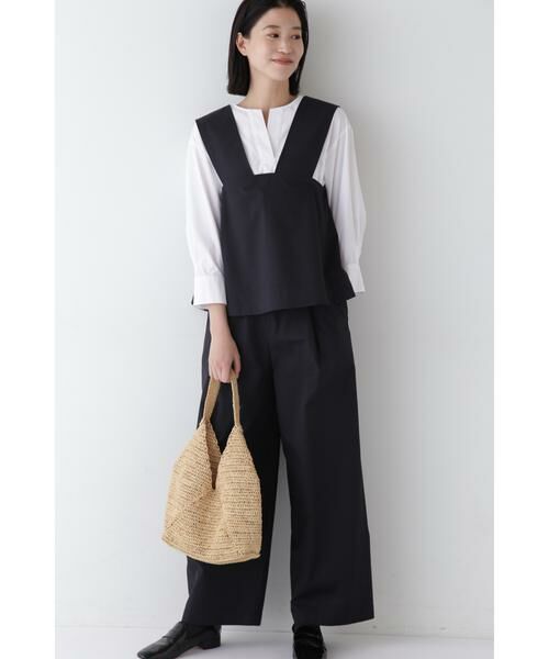human woman/ヒューマンウーマン ◆コットンナイロンソフトツイルセットアップ ネイビー M human woman/ヒューマンウーマン ◆コットンナイロンソフトツイルセットアップ ネイビー M