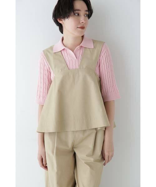 human woman / ヒューマンウーマン ワンピース | ◆コットンナイロンソフトツイルセットアップ | 詳細21