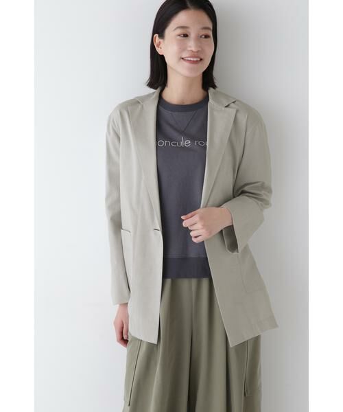 human woman/ヒューマンウーマン ◆ピンポイントオックステーラードシャツ ライトベージュ M human woman/ヒューマンウーマン ◆ピンポイントオックステーラードシャツ ライトベージュ M