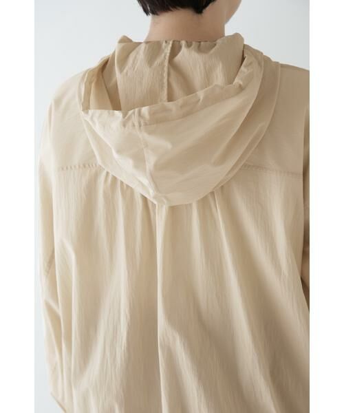 human woman / ヒューマンウーマン ブルゾン | ◆コットンナイロンタイプライターシアーフーディーブルゾン | 詳細10