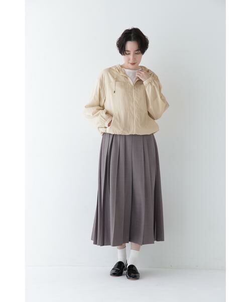 human woman / ヒューマンウーマン ブルゾン | ◆コットンナイロンタイプライターシアーフーディーブルゾン | 詳細2