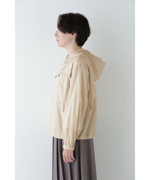 human woman / ヒューマンウーマン ブルゾン | ◆コットンナイロンタイプライターシアーフーディーブルゾン | 詳細4