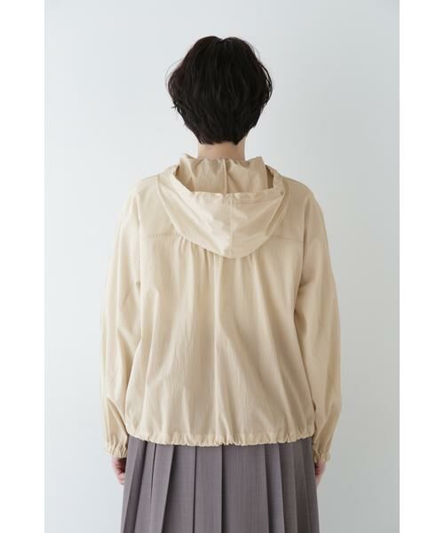 human woman / ヒューマンウーマン ブルゾン | ◆コットンナイロンタイプライターシアーフーディーブルゾン | 詳細5