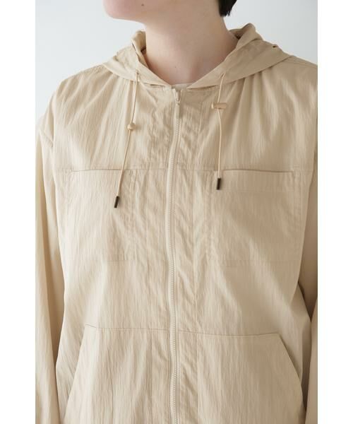 human woman / ヒューマンウーマン ブルゾン | ◆コットンナイロンタイプライターシアーフーディーブルゾン | 詳細6