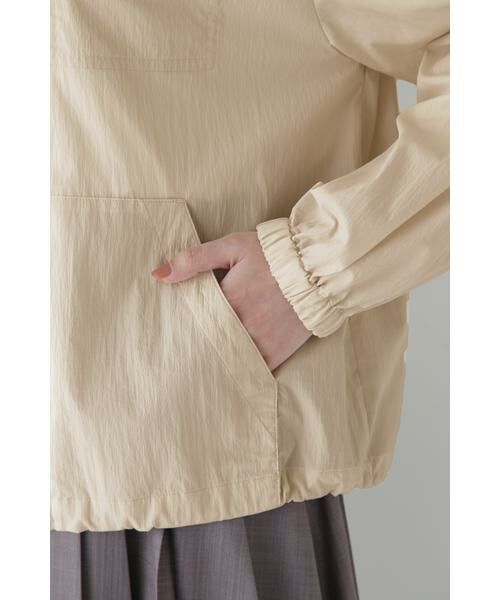 human woman / ヒューマンウーマン ブルゾン | ◆コットンナイロンタイプライターシアーフーディーブルゾン | 詳細8