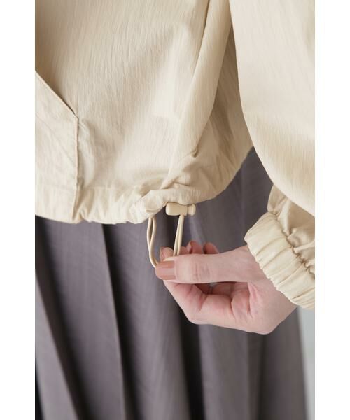 human woman / ヒューマンウーマン ブルゾン | ◆コットンナイロンタイプライターシアーフーディーブルゾン | 詳細9