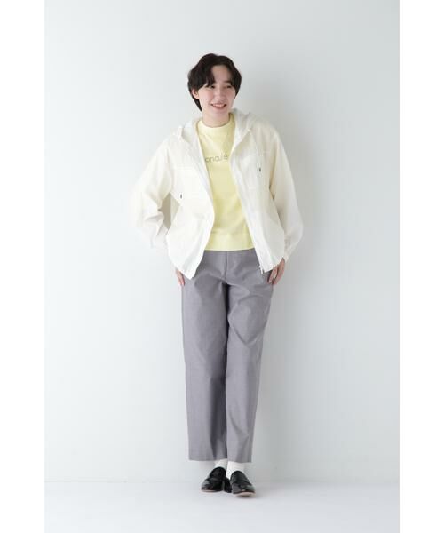 human woman / ヒューマンウーマン ブルゾン | ◆コットンナイロンタイプライターシアーフーディーブルゾン | 詳細13