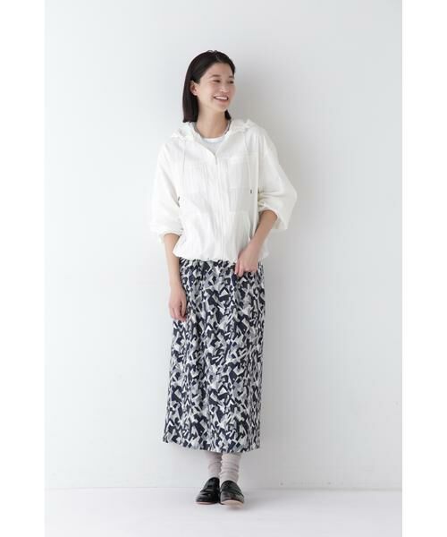 human woman / ヒューマンウーマン ブルゾン | ◆コットンナイロンタイプライターシアーフーディーブルゾン | 詳細14