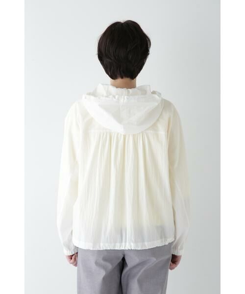 human woman / ヒューマンウーマン ブルゾン | ◆コットンナイロンタイプライターシアーフーディーブルゾン | 詳細16