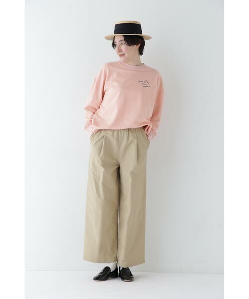 human woman / ヒューマンウーマン カットソー | ◆ミニ裏毛ロゴトレーナー | 詳細3