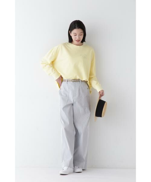 human woman / ヒューマンウーマン カットソー | ◆ミニ裏毛ロゴトレーナー | 詳細9