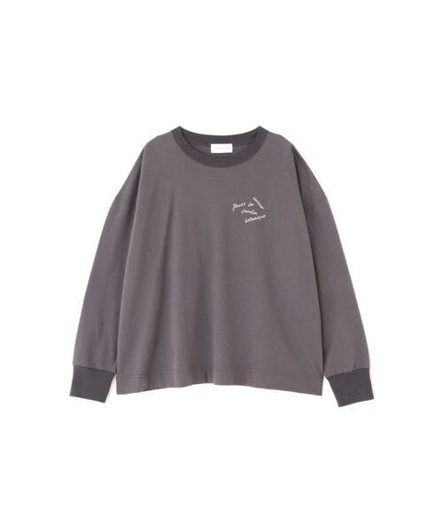 human woman / ヒューマンウーマン カットソー | ◆ミニ裏毛ロゴトレーナー | 詳細24