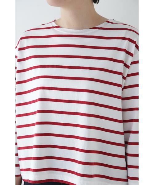 human woman / ヒューマンウーマン カットソー | ◆ハイゲージボーダープルオーバー | 詳細20