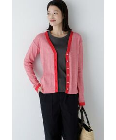 human woman / ヒューマンウーマン カットソー | ◆パネルリブＶネックカーディガン