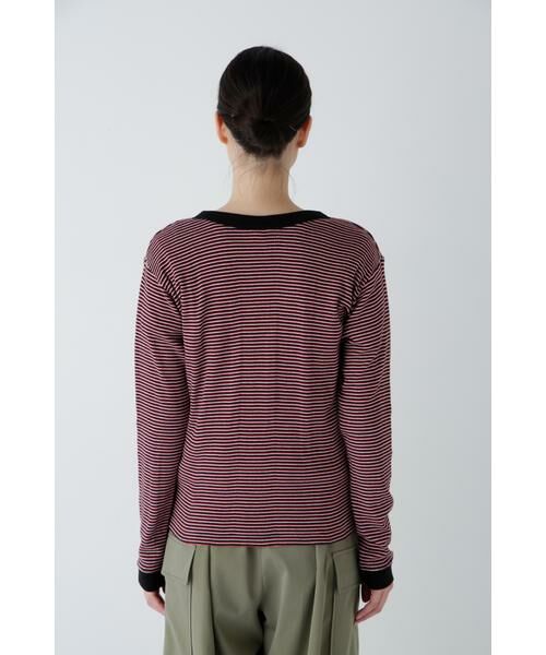 human woman / ヒューマンウーマン カットソー | ◆パネルリブＶネックカーディガン | 詳細4