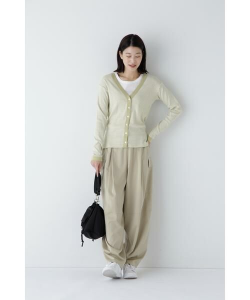 human woman / ヒューマンウーマン カットソー | ◆パネルリブＶネックカーディガン | 詳細7