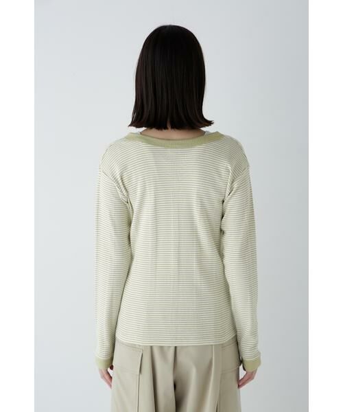 human woman / ヒューマンウーマン カットソー | ◆パネルリブＶネックカーディガン | 詳細10