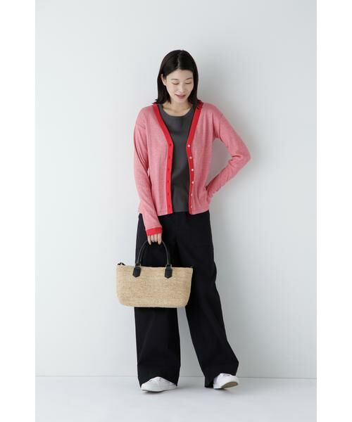 human woman / ヒューマンウーマン カットソー | ◆パネルリブＶネックカーディガン | 詳細22