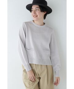 human woman / ヒューマンウーマン ニット・セーター | ◆ミドルゲージギマポケット付プルオーバー