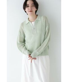 human woman / ヒューマンウーマン ニット・セーター | ◆テープヤーンメッシュスキッパープルオーバー