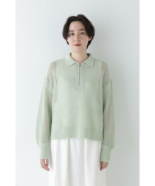 human woman / ヒューマンウーマン ニット・セーター | ◆テープヤーンメッシュスキッパープルオーバー | 詳細5