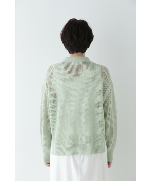 human woman / ヒューマンウーマン ニット・セーター | ◆テープヤーンメッシュスキッパープルオーバー | 詳細7