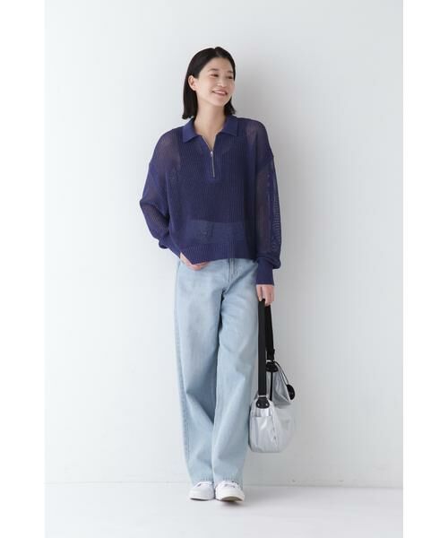 human woman / ヒューマンウーマン ニット・セーター | ◆テープヤーンメッシュスキッパープルオーバー | 詳細14