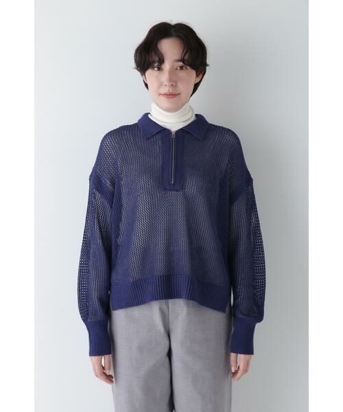 human woman / ヒューマンウーマン ニット・セーター | ◆テープヤーンメッシュスキッパープルオーバー | 詳細15