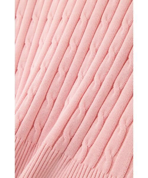 human woman / ヒューマンウーマン ニット・セーター | ◆コットンケーブル柄ポロニットプルオーバー | 詳細8