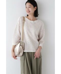 human woman / ヒューマンウーマン ニット・セーター | ◆MIXヤーンガーターボーダープルオーバー