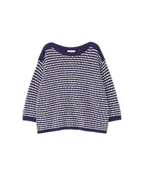 human woman / ヒューマンウーマン ニット・セーター | ◆MIXヤーンガーターボーダープルオーバー | 詳細1